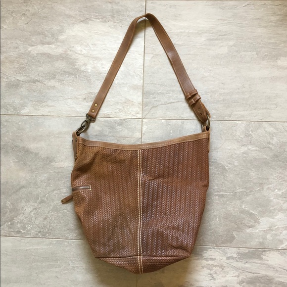 Roots Handbags - Roots Braided Vintage Tribe Leather Hobo Bag